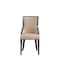 Manhattan Comfort Grand Faux Leather and Velvet Dining Chair in Tan with Beech Wood Frame (Set of 2) DC048-TN - alternate 5